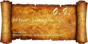 Offner Izabella névjegykártya